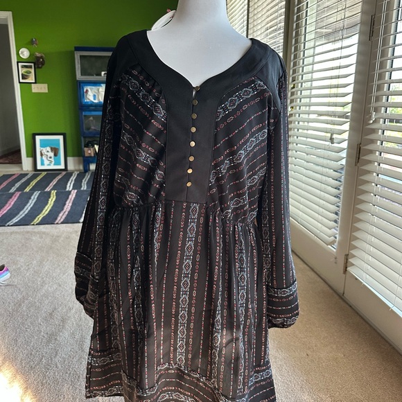 Hayden Los Angeles Boho Black Plus Size NWT Dress - Picture 5 of 6